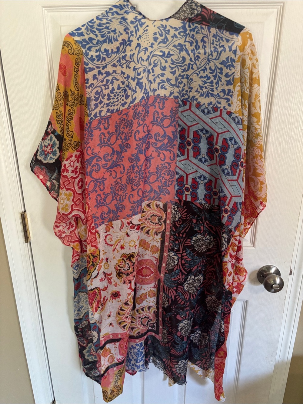 Boho Patchwork Floral Kimono - Multicolor - Picture 6 of 6